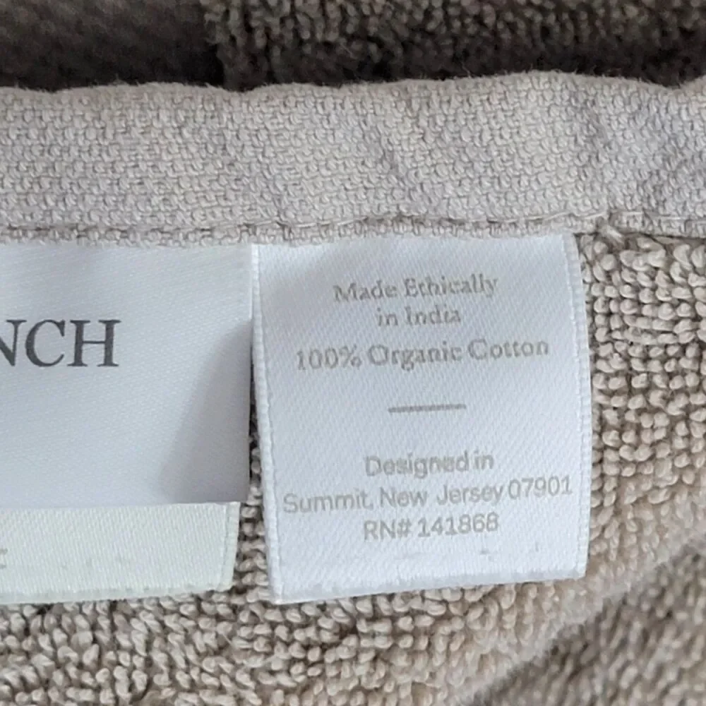 Boll & Branch Bath Towel Beige 100% Organic Cotton Spa Luxury 30